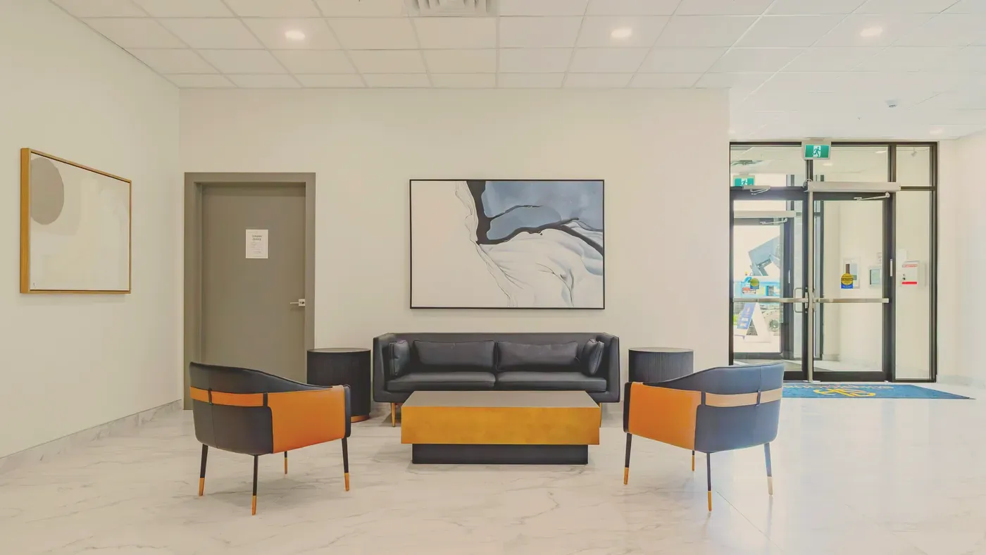 Modern väntsal på en klinik